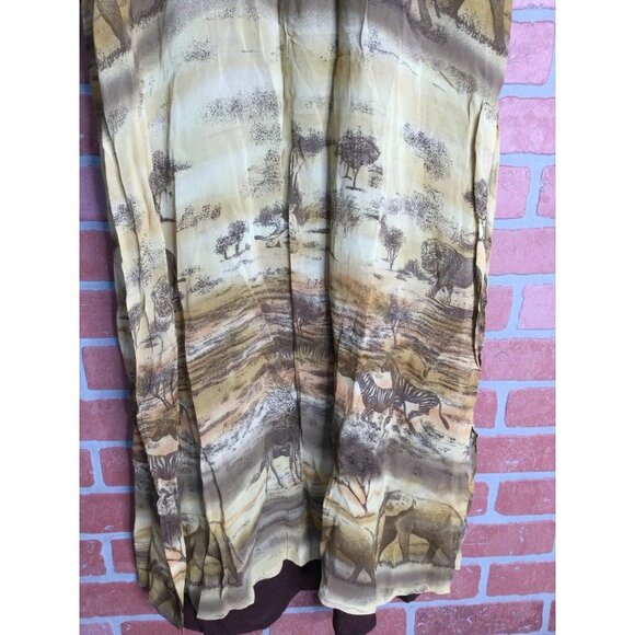 Vintage Rabbit Rabbit Rabbit Designs Two Piece Set Maxi Dress Overlay Brown 8M - Picture 5 of 10